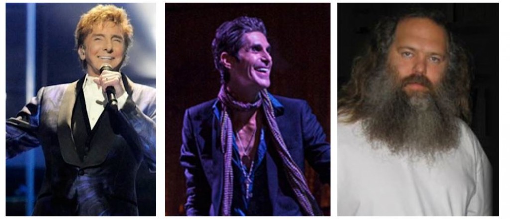 Barry Manilow, Perry Farrell and Rick Rubin