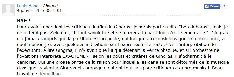 claude gingras commentaire 1 bon debarras